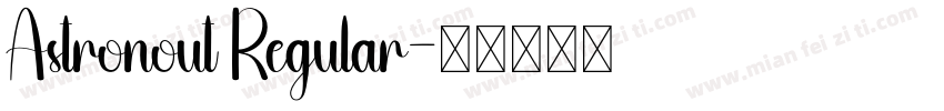 Astronout Regular字体转换